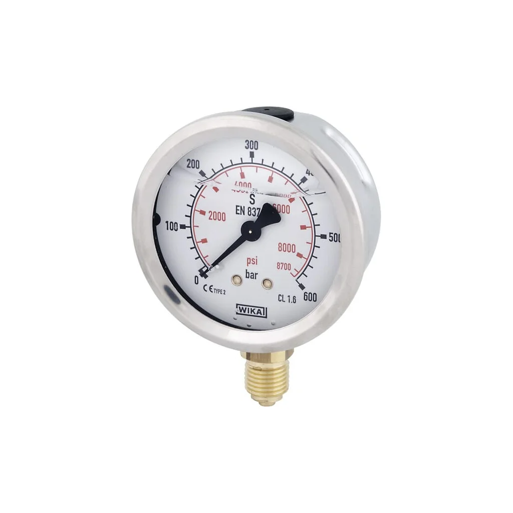 [AMAT2-260015] Manometru cu glicerină Ø63 mm, 600 bar,racord inferior 1/4" B711W063600D