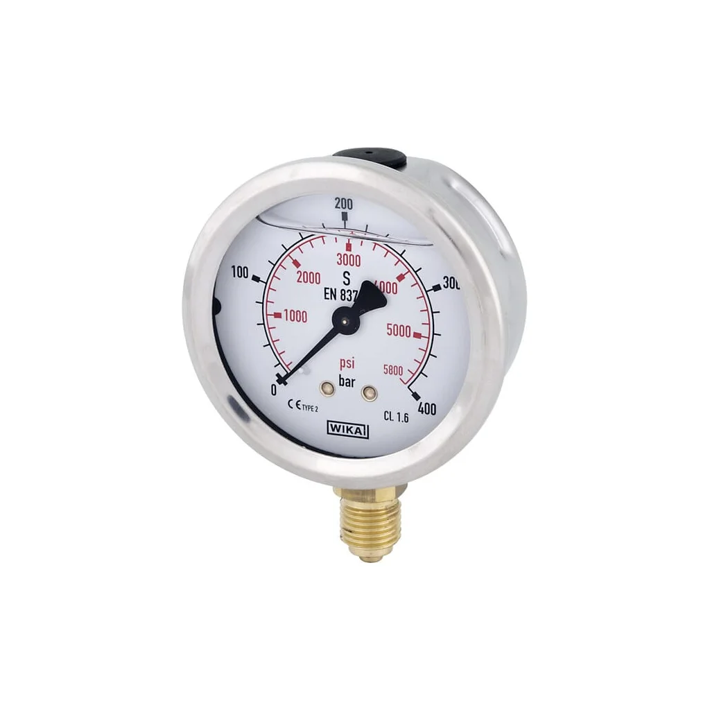 [AMAT2-260071] Manometru cu glicerină Ø63 mm, 400 bar,racord inferior 1/4" B711W063400D