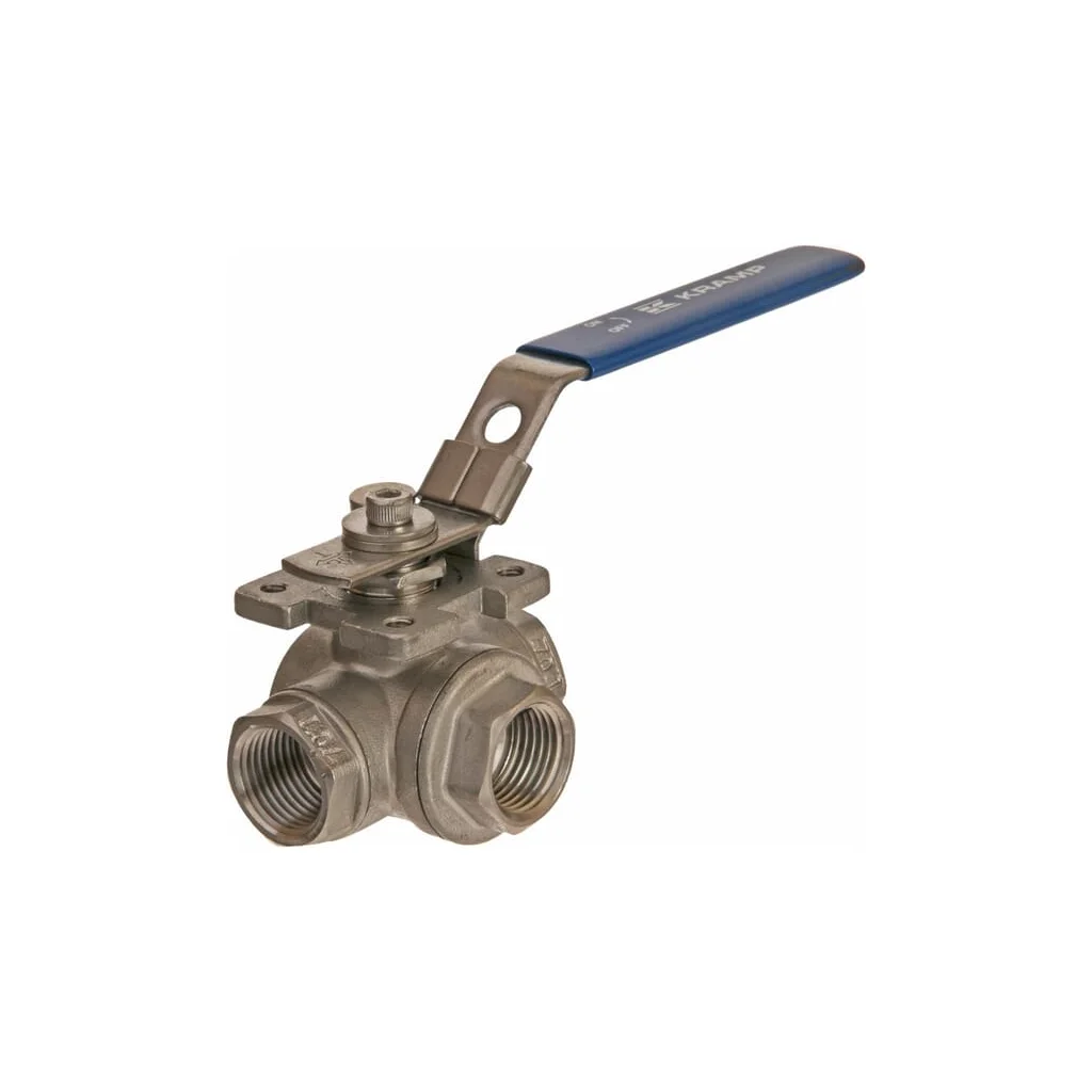 [AMAT2-262215] Robinet cu bilă 3 căi T 1/2" oțel inoxidabil BV3T12FSS
