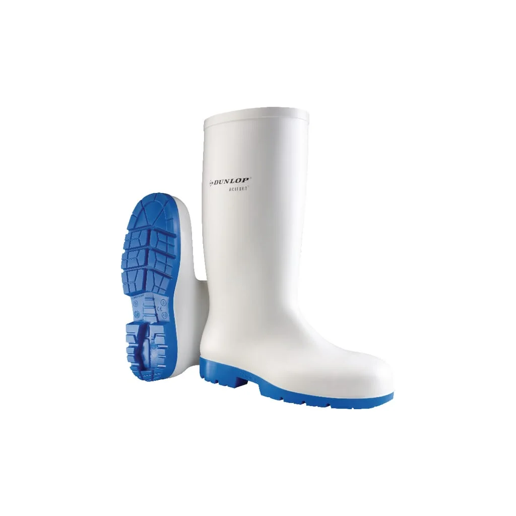 [AMAT2-246094] Cizme de siguranță albe, clasa S4, mărimea 44.5, Wellingtons Acifort®, siguranță clasică Dunlop A181331045