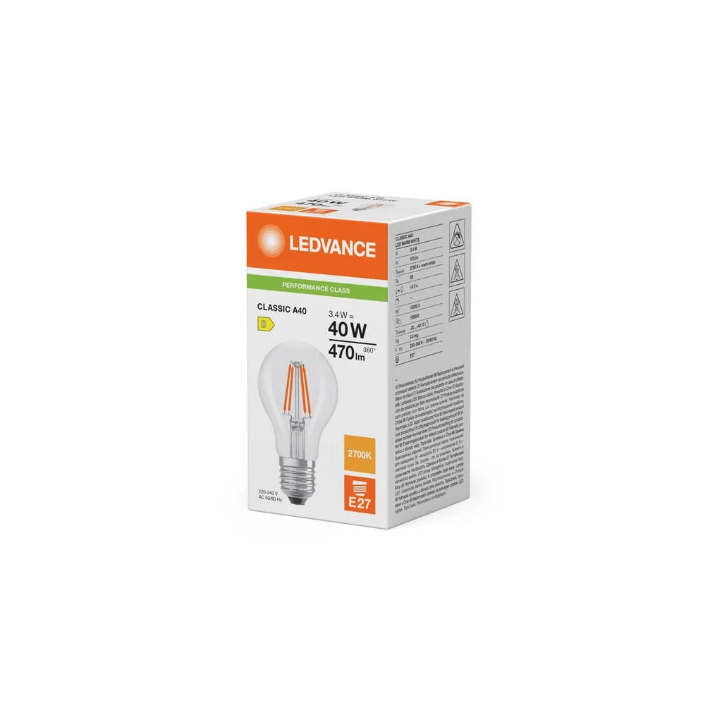 [AMAT2-270748] Lampă LED 3.4W 827 E27 CLA40827G5
