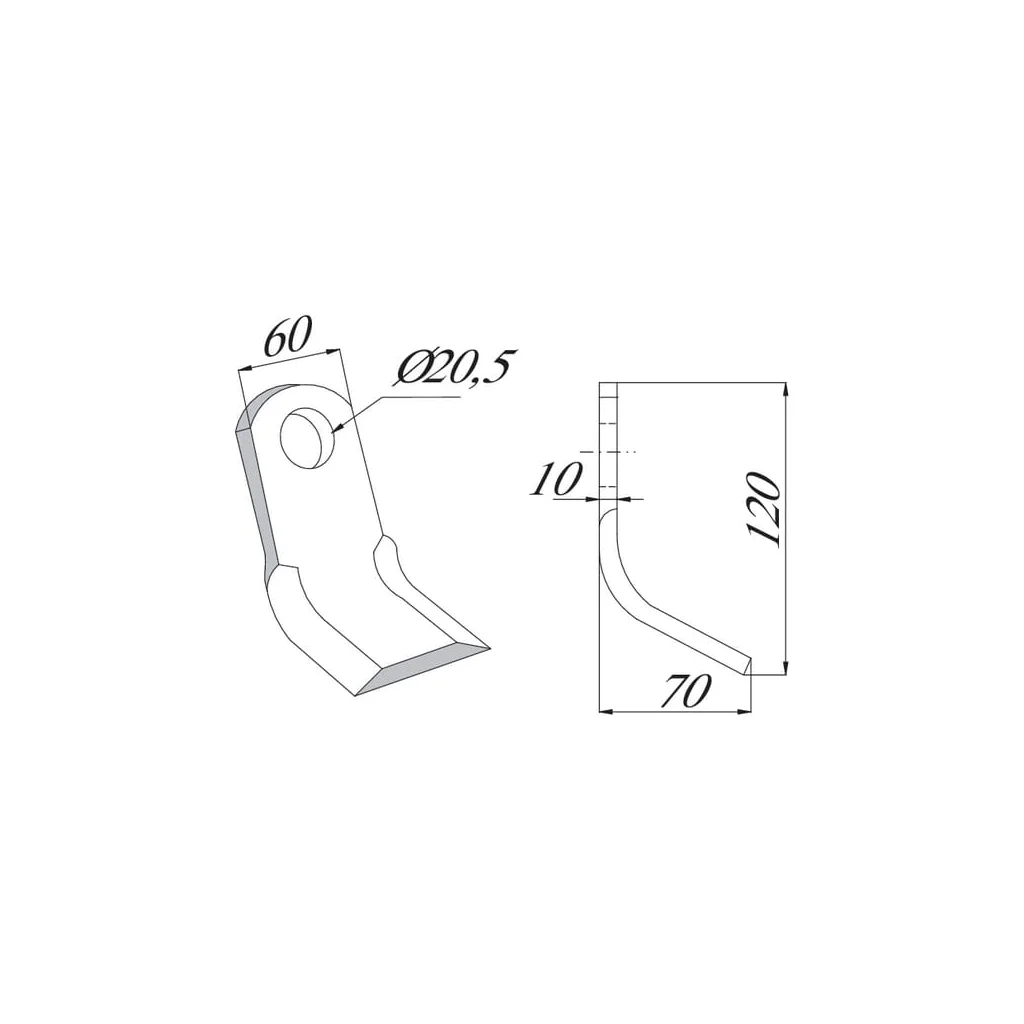 [AMAT2-270165] Cuțit tocător potrivit pentru Zappator CK3620