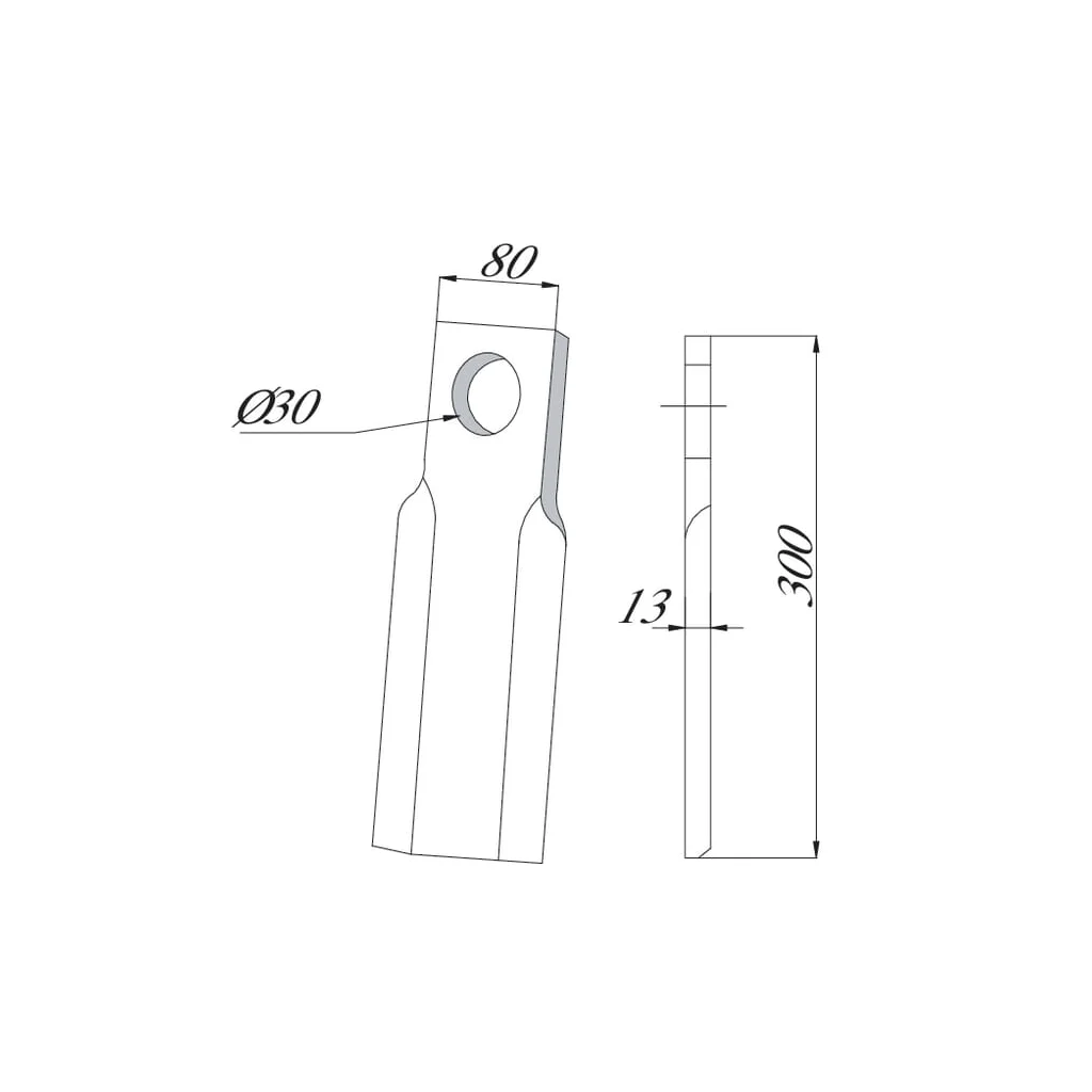 [AMAT2-270419] Cuțit tocător 80x300mm potrivit pentru Procomas CK4830