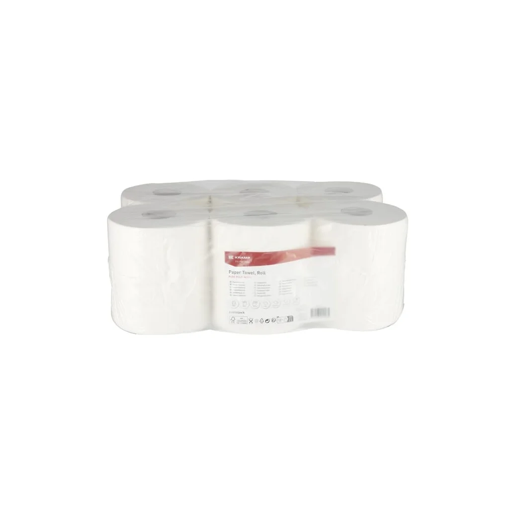 [AMAT2-272374] Prosop de hârtie, rolă albă, 21 cm x 275 m, 1ply, Ø exterior 200 mm, gofrat, 6 role CP11102KR
