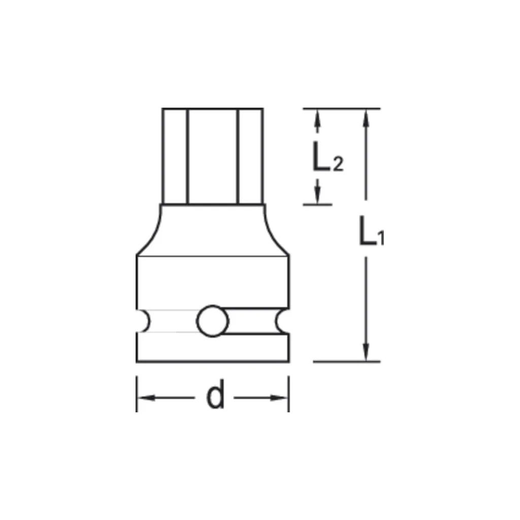 [AMAT2-277580] Cheie tubulară de impact 1/2" 5mm DPINK195