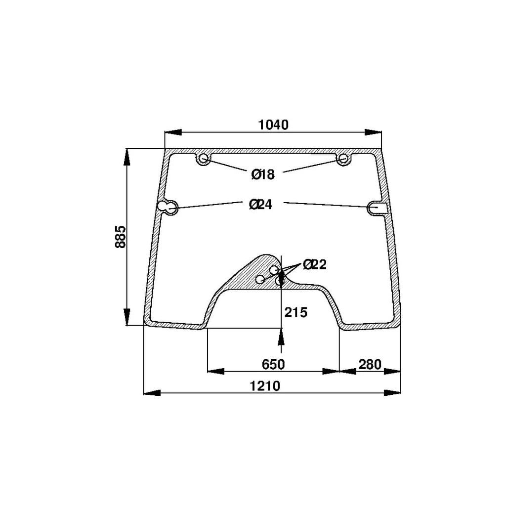 [AMAT2-274889] Geam frontal sus, detașabil D7121