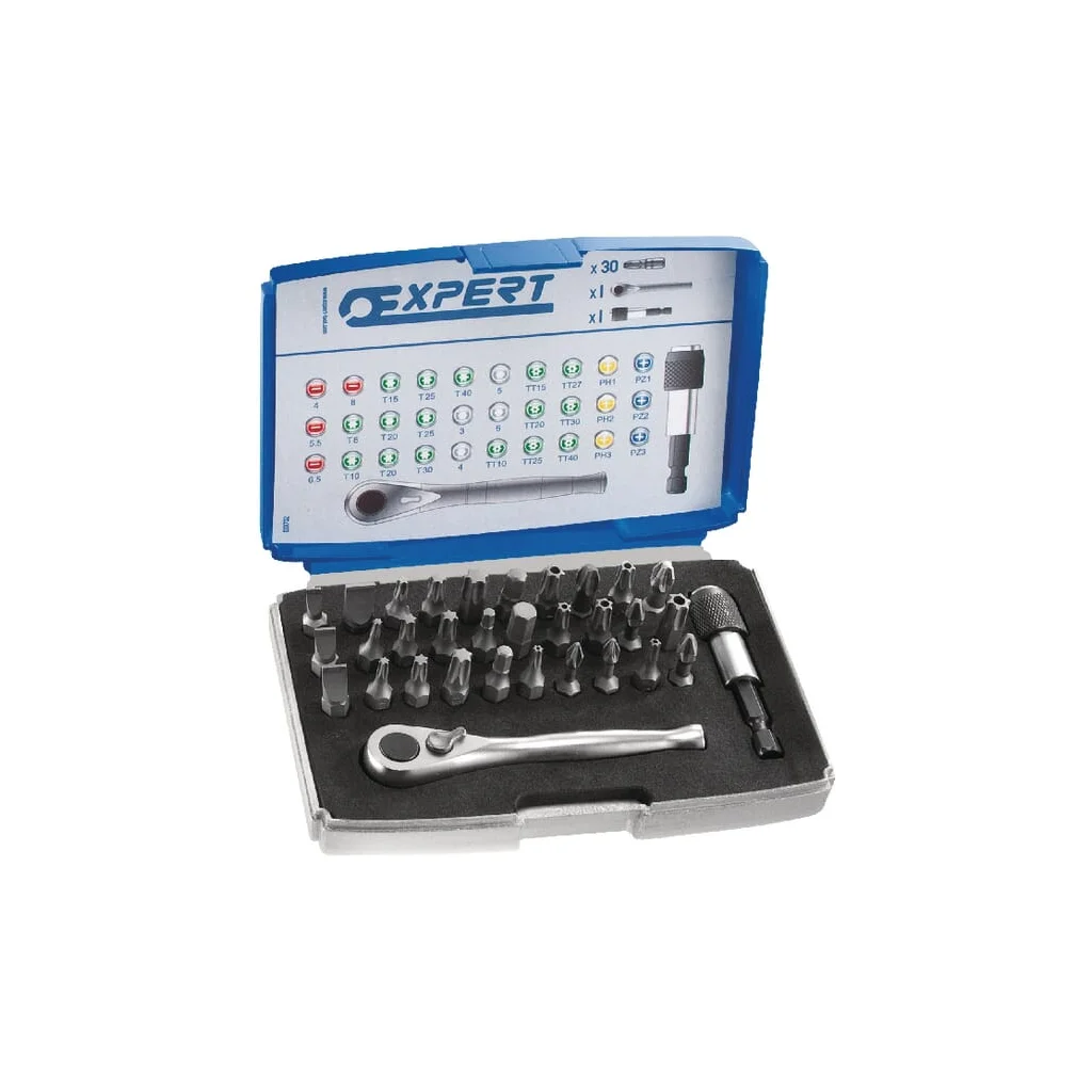 [AMAT2-280057] Cutie cu biți+acc. 1/4" 32-buc E131702