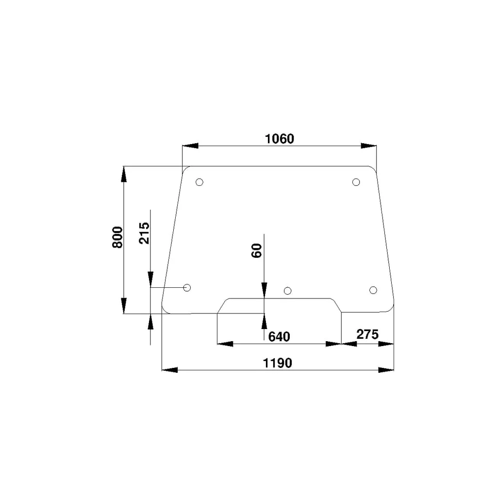[AMAT2-275110] Geam frontal sus, detașabil D7402