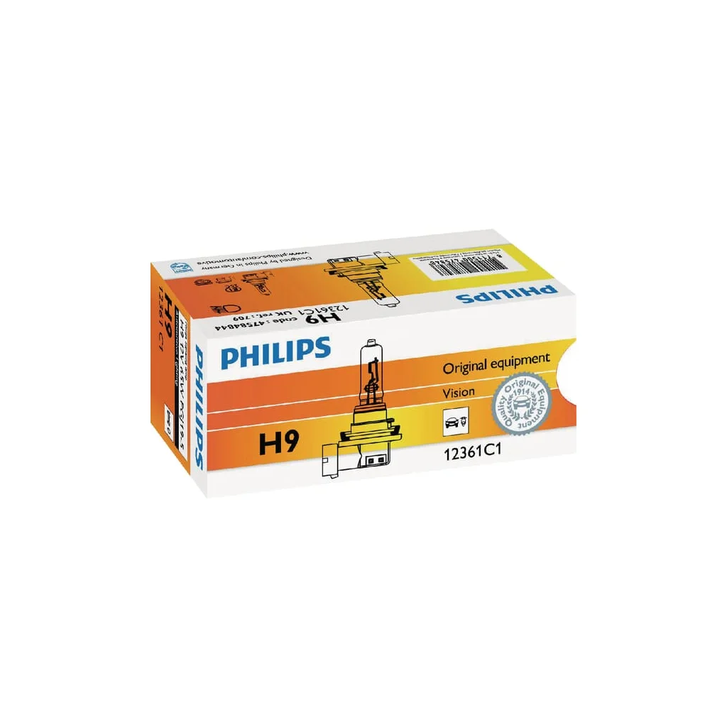 [AMAT2-309396] Bec Halogen H9 12V 65W PGJ19-5 Philips GL12361