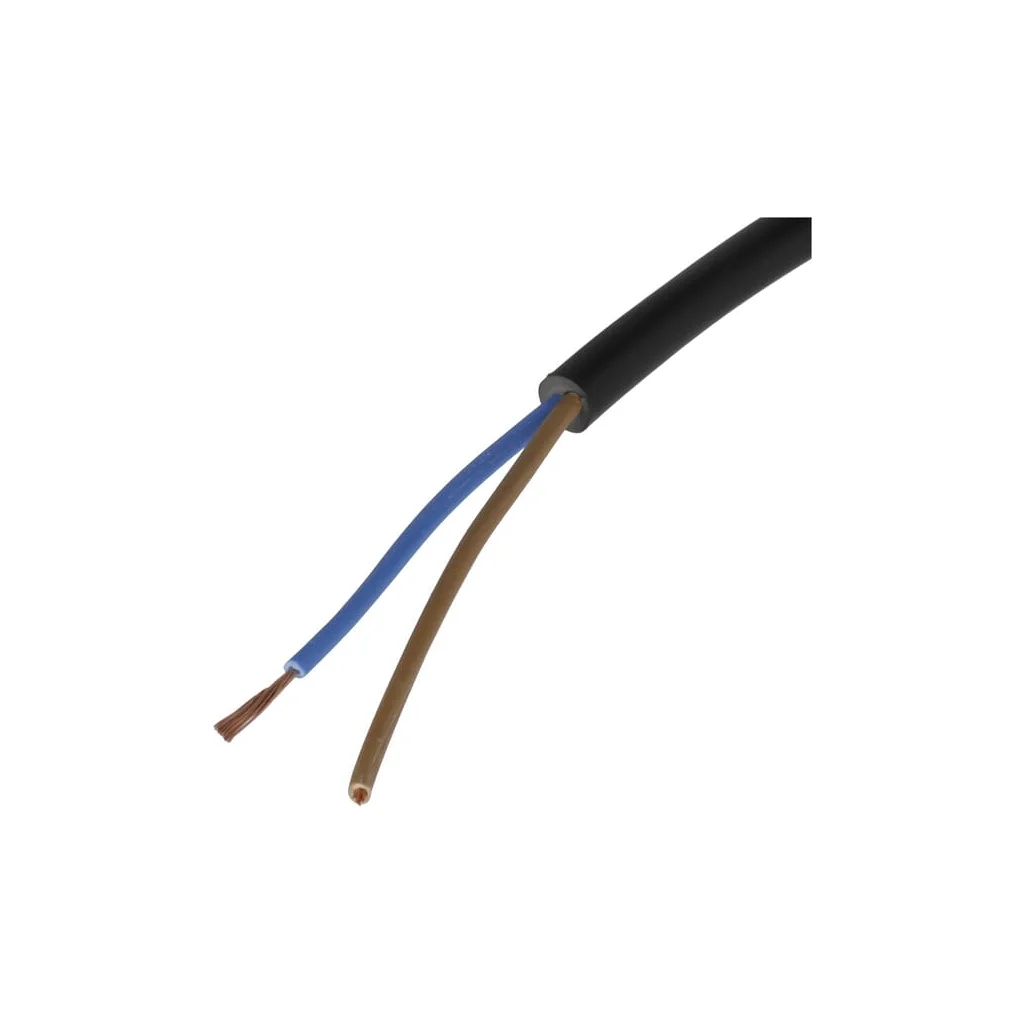 [AMAT2-311198] Cablu 2x0.75mm², negru, PVC, pe m, Helukabel H05VVF2X075BK