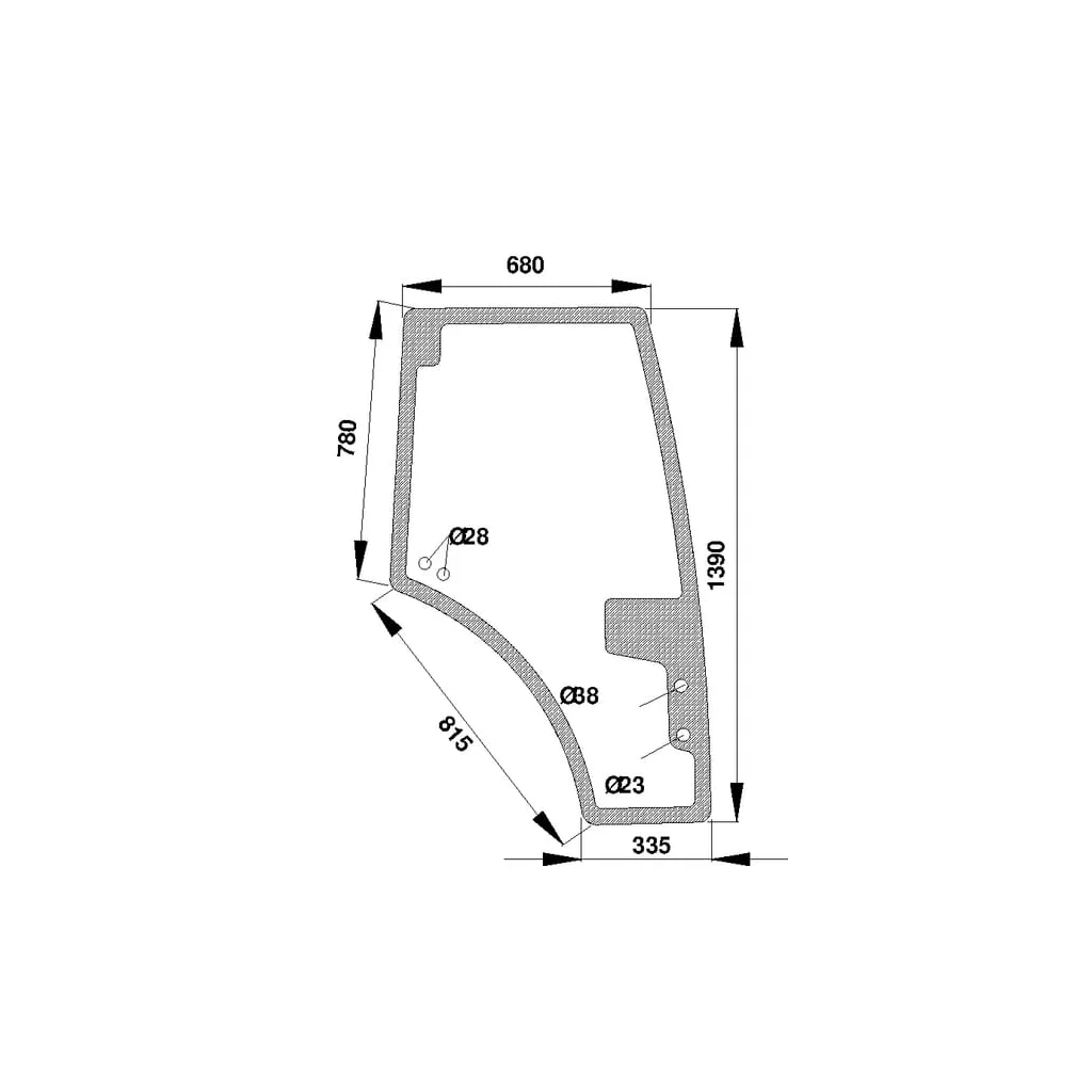 [AMAT2-313858] Geam de ușă H816810030340N