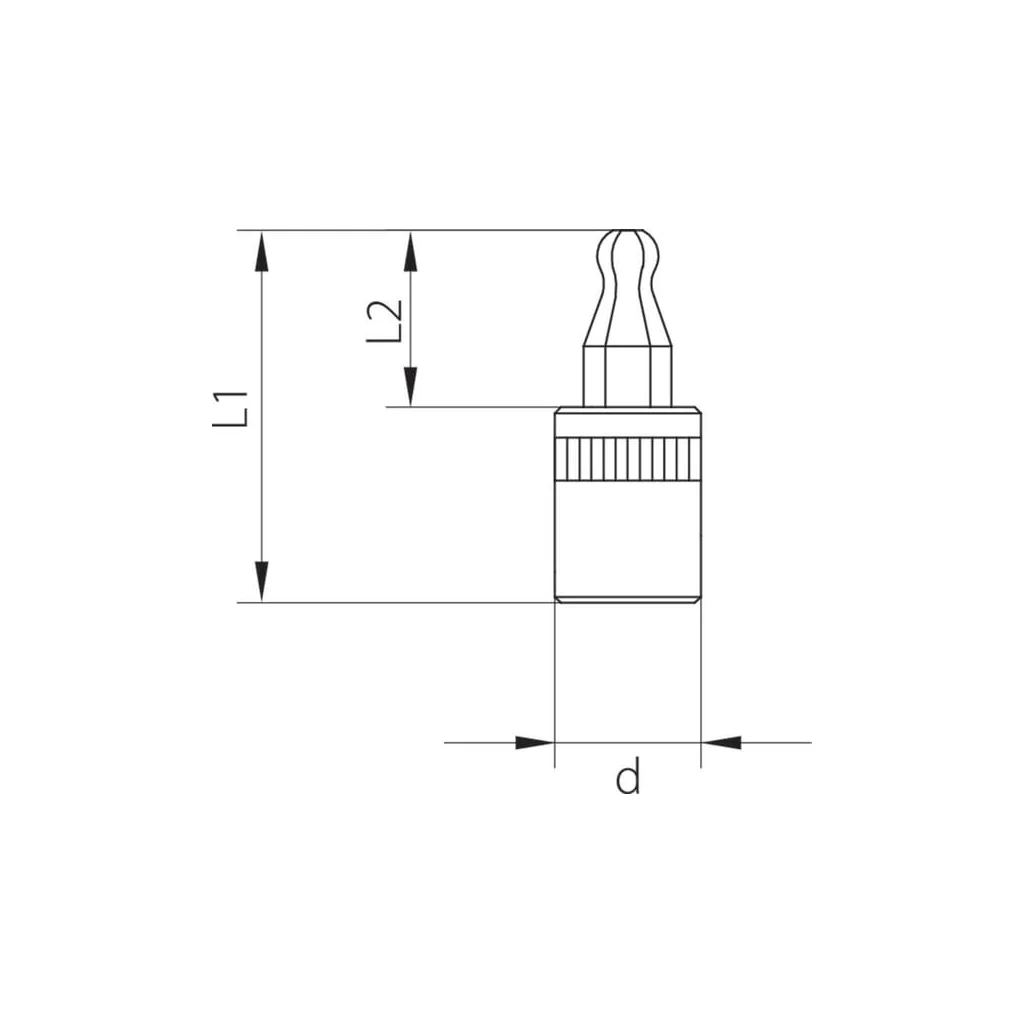 [AMAT2-318795] Bit șurubelniță cu locaș 1/4" cu capăt sferic hexagonal interior 4mm IN20K4GED