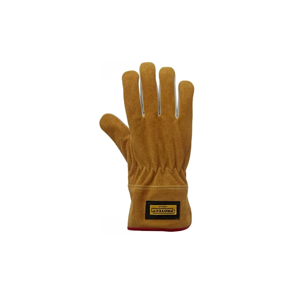 [AMAT2-325912] Mănuși de lucru din piele, alb-galben, mărimea 8/M Protect de la Kramp KG0800108