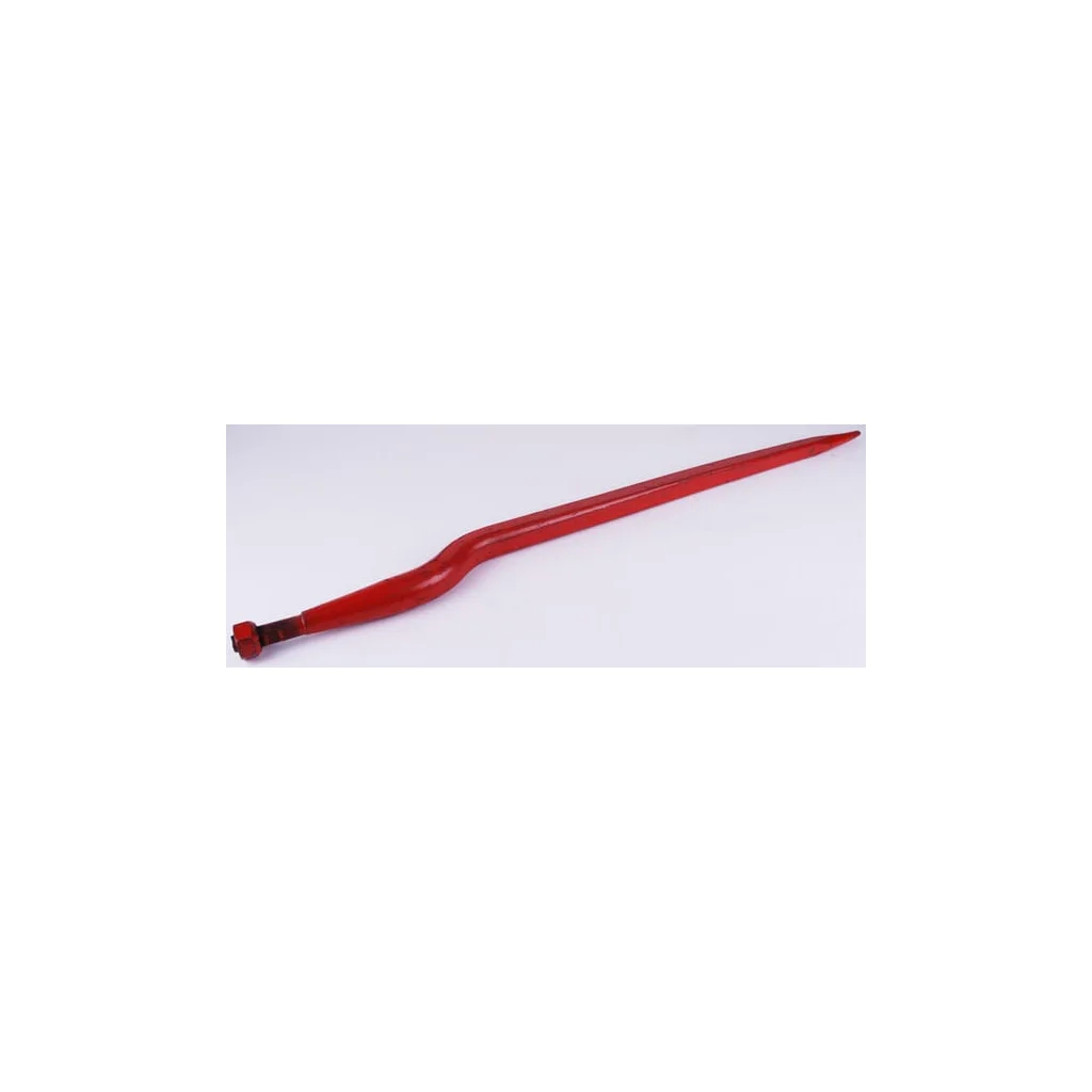 [AMAT2-327464] Dinte încărcător frontal curbat:  Dinte încărcător frontal curbat: 56mm secțiune pătrată 35x920mm, vârf ascuțit cu piuliță M20x1,5mm, roșu, Kverneland KK221177