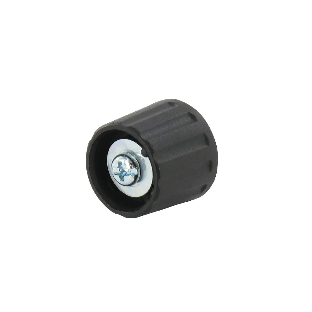 [AMAT2-328593] Buton de rotire cu diametrul de 21 mm, ax de 6 mm, negru KNOP210
