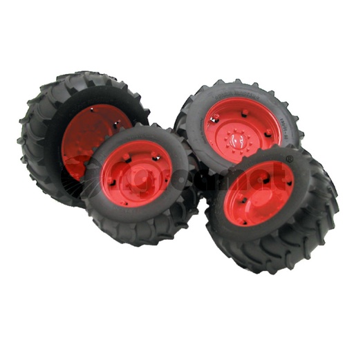 [AMAT3-90043] Set anvelope duble cu jante argintii