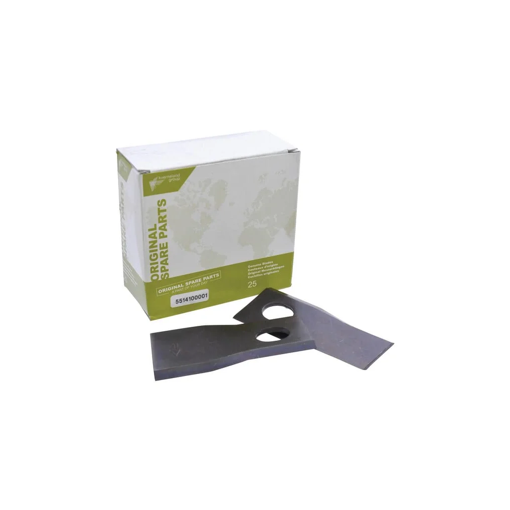 [AMAT2-331184] Lamă cositoare stânga 105x48x4mm cu alezaj oval 23.0x20.5mm potrivită pentru Taarup pachet de 25 KT5514100001
