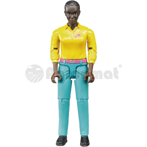 [AMAT3-90241] Femeie cu ten masliniu si pantaloni turcoaz