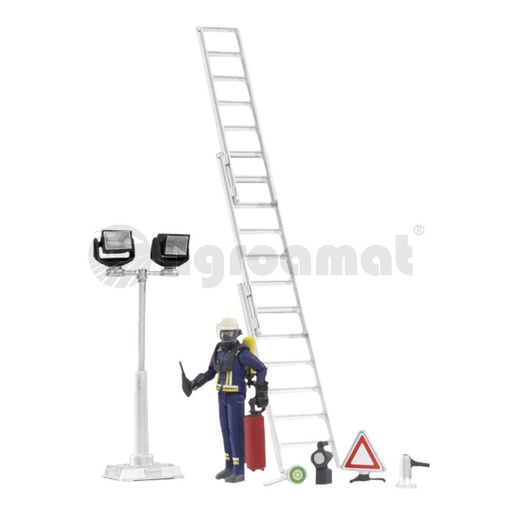 [AMAT3-90251] Set figurime, pompier cu costum protectie si accesorii