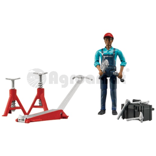 [AMAT3-90263] Set figurine atelier cu mecanic, elevatoare autoutilitare, suporturi si scule