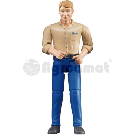 [AMAT3-90282] Barbat cu ten masliniu si pantaloni albastri