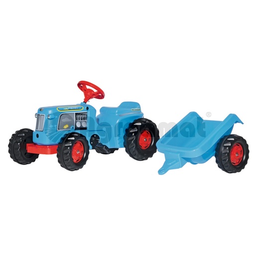 [AMAT3-90309] Tractor cu trailer, albastru cu trailer Kid