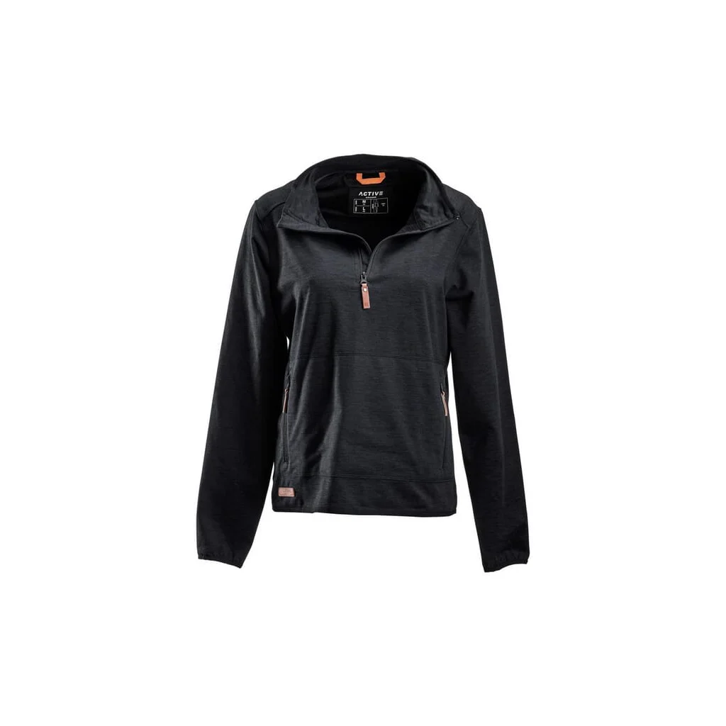 [AMAT2-333856] Bluză polar cu fermoar scurt, femei, cărbune, mărimea S KW5011101811048