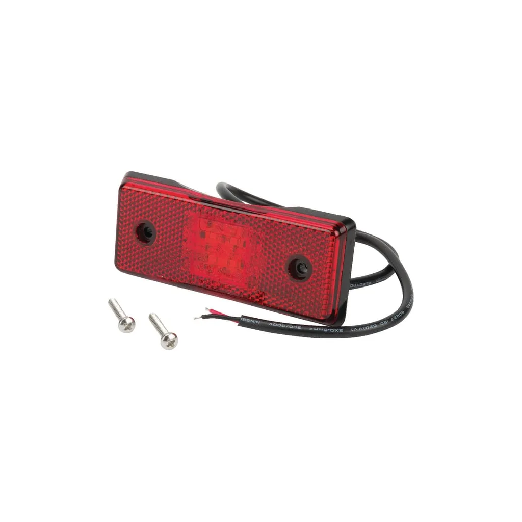 [AMAT2-334460] Lampă gabarit LED dreptunghiulară 12/24V roșu montare cu șurub Britax L4602LDV