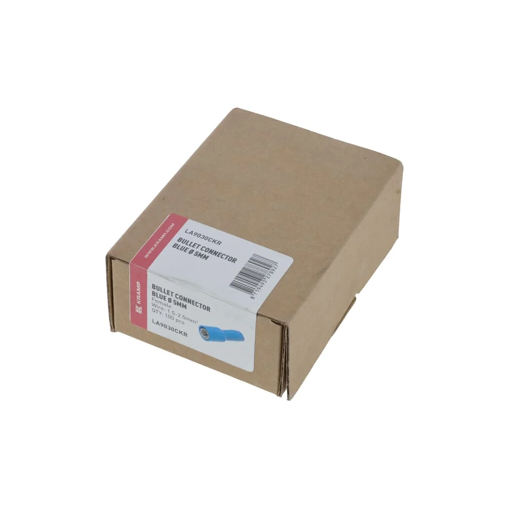 [AMAT2-335319] Conector Bullet feminin, albastru, 1.5-2.5mm² Ø5mm (100x) LA9030CKR