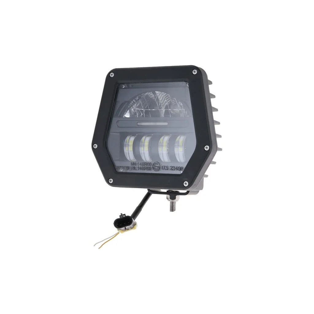 [AMAT2-335599] Far cu LED, 40/70W, pătrat, 10/30V, 181x173x97mm, fișă Delphi, fază lungă/fază scurtă, fază simetrică, potrivit pentru John Deere LA80075