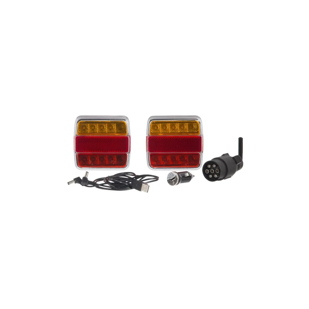[AMAT2-335766] Set lămpi magnetice fără fir LED pătrate 12V baterii Li-ion 106x98mm 7 poli Kramp LA60025