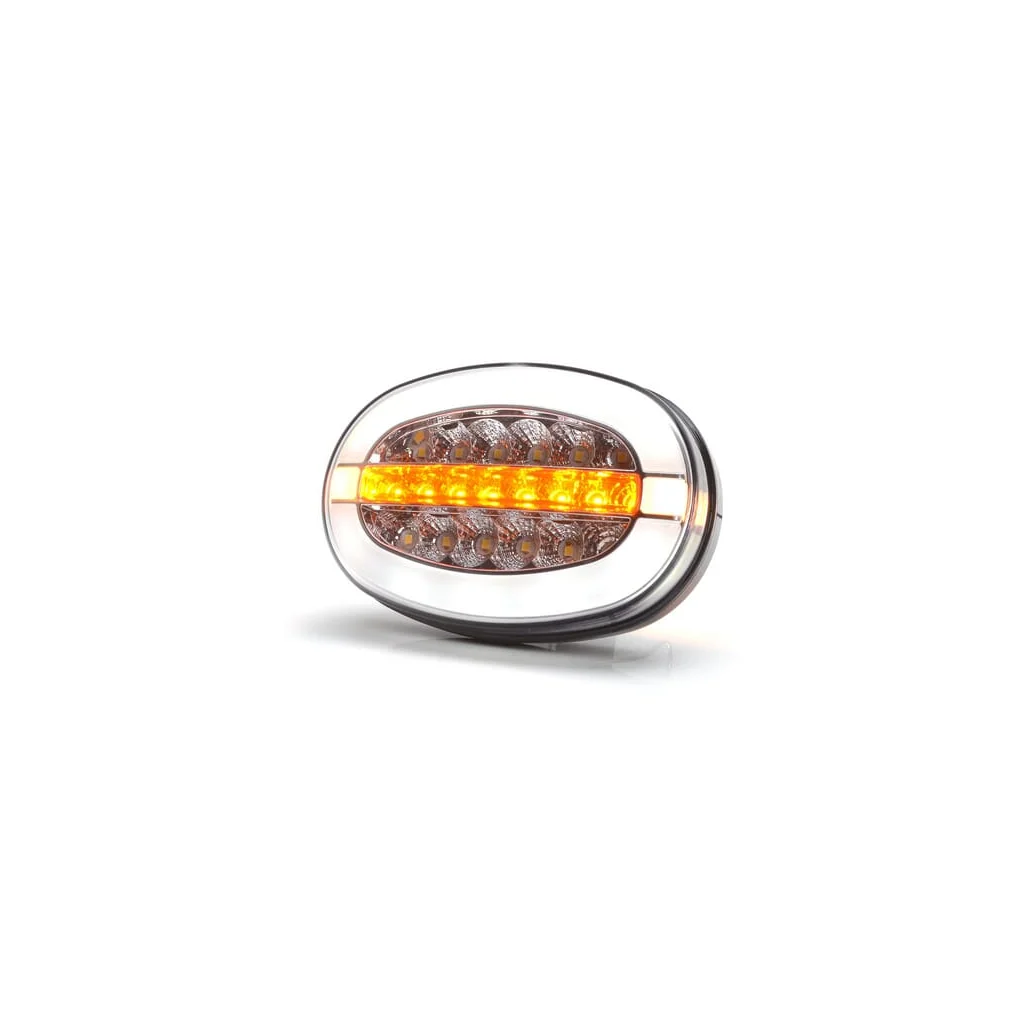 [AMAT2-336039] Lumină frontală multifuncțională LED, ovală, cu repetor, 12-24V, 136.4x91x40mm LA80095