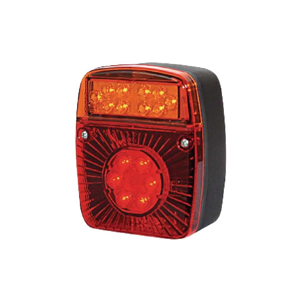 [AMAT2-336135] Lampă spate multifuncțională LED pătrată 12-24V 121x101x56mm 5 poli Kramp LA40022