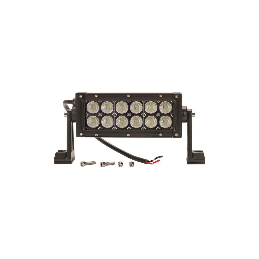 [AMAT2-336293] Bară lumini de lucru LED 36W 3060lm dreptunghiulară 12/24V albă 198,6x79,5mm cablu flood 12 LED-uri Kramp LA10302