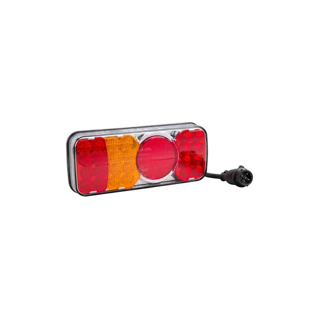 [AMAT2-336334] Lampă spate multifuncțională LED stânga dreptunghiulară 12-24V 200,5x85x40mm 5 poli Kramp LA40036