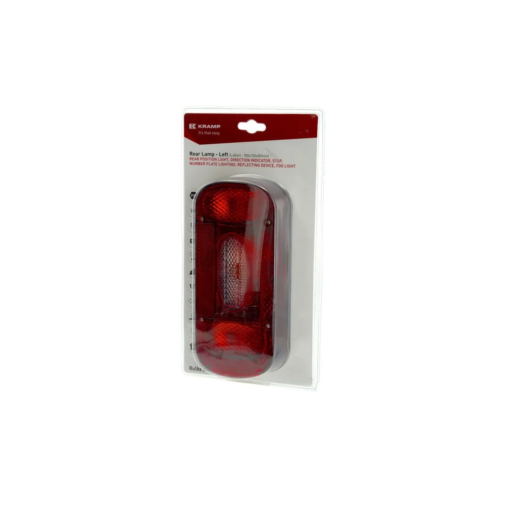 [AMAT2-336381] Lumină spate, dreptunghiulară LH, 12-24V, 180x100x80mm LA45034LKR
