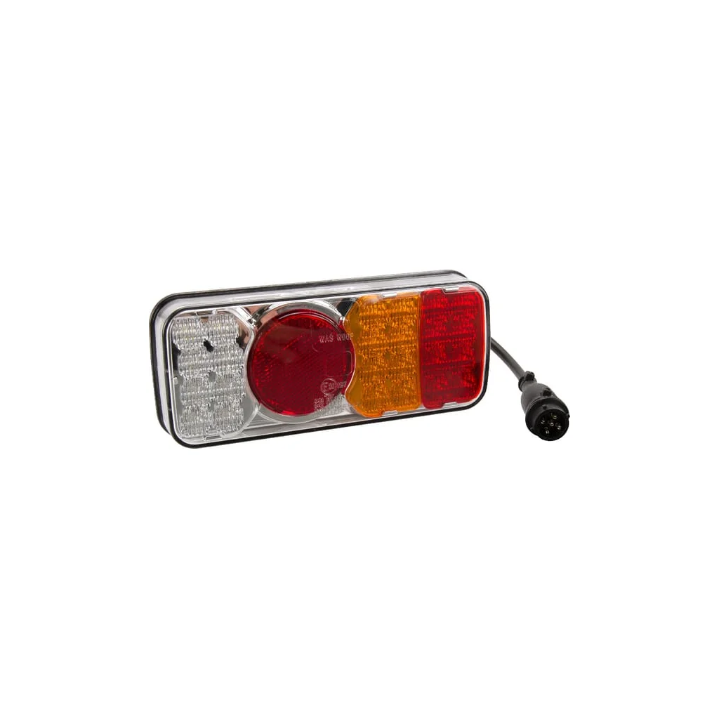 [AMAT2-336502] Lampă spate multifuncțională LED dreapta dreptunghiulară 12-24V 200,5x85x40mm 5 poli Kramp LA40032