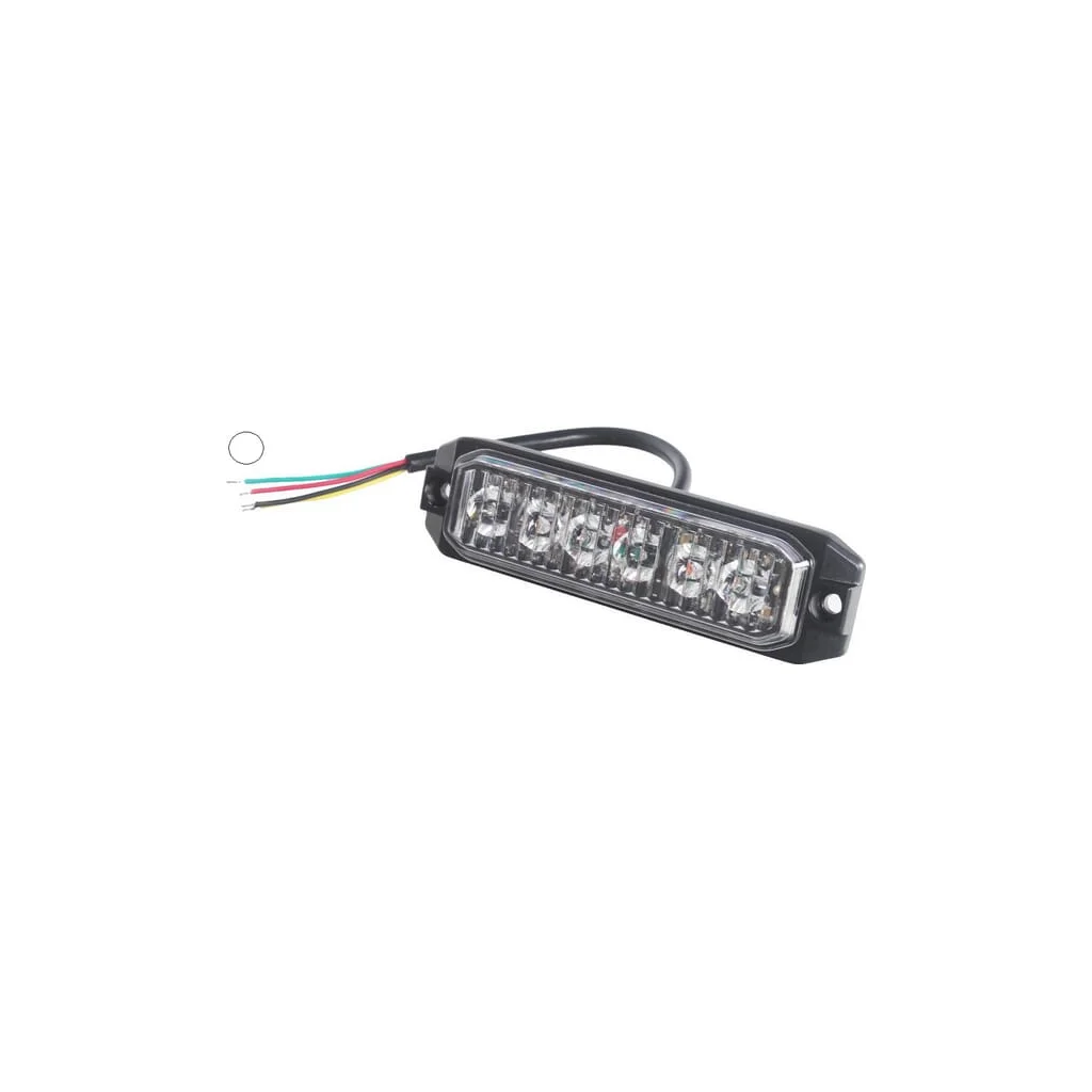 [AMAT2-336785] Lampă intermitentă 6 LED-uri albe LA20077W
