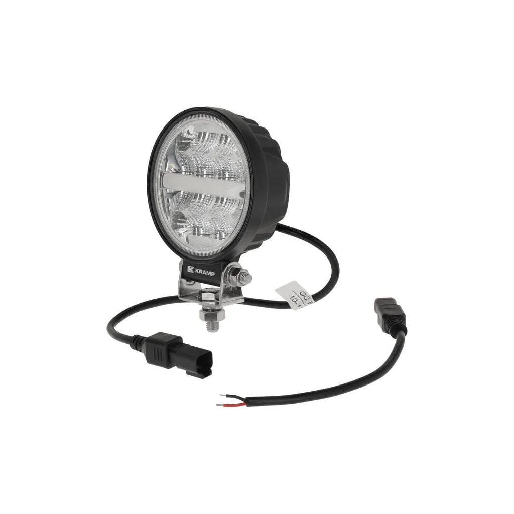 [AMAT2-337005] Lampă de lucru LED, 19W, 3360lm, rotundă, 10-110V, Ø110x140x42mm Deutsch plug, inundație, 16 LED-uri, Kramp LA100971