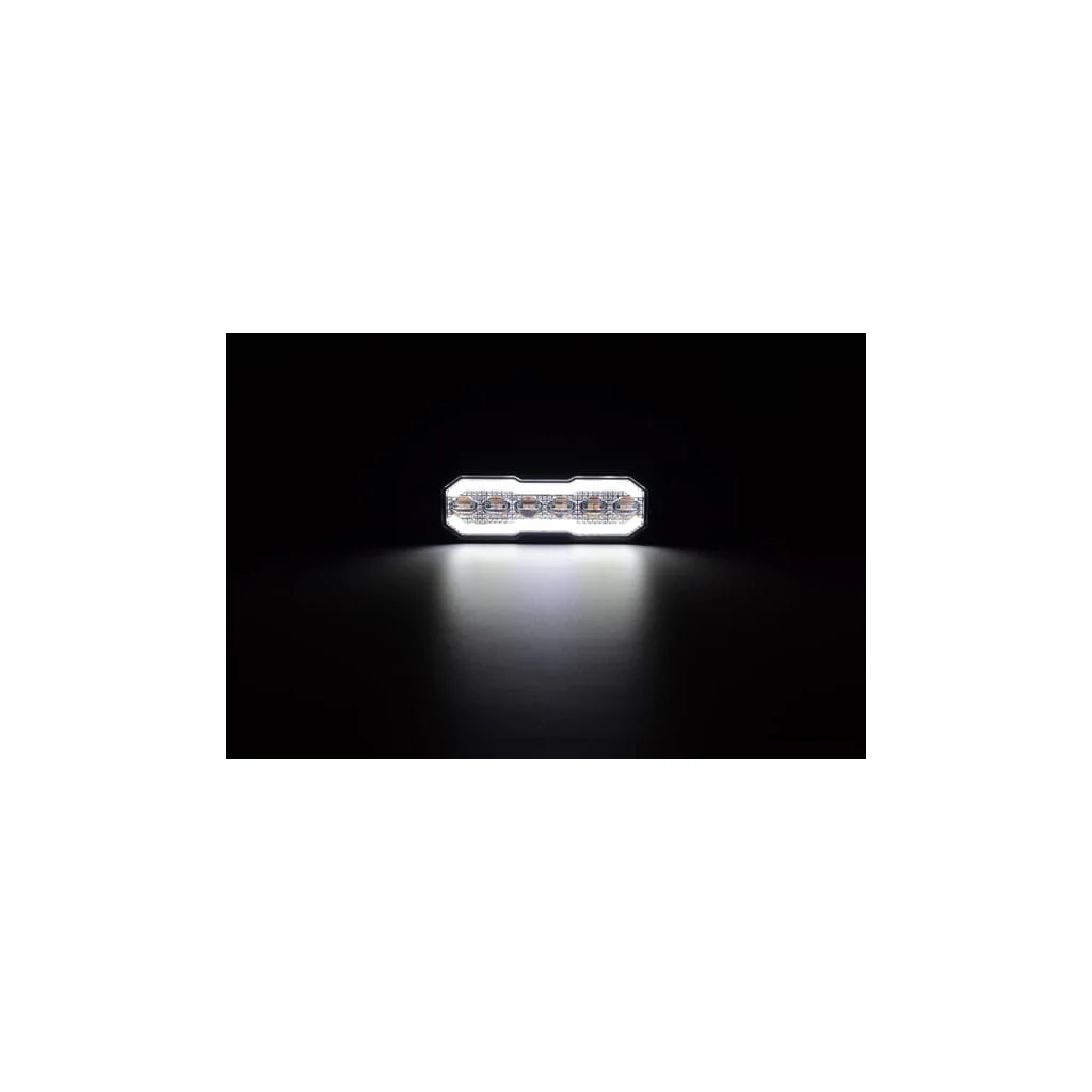 [AMAT2-337032] Lumină de avertizare intermitentă / lumină de mers înapoi LED, dreptunghiulară, 12/24V, portocaliu/alb, 129x41x14mm, 12/42 LED-uri, Kramp LA20163