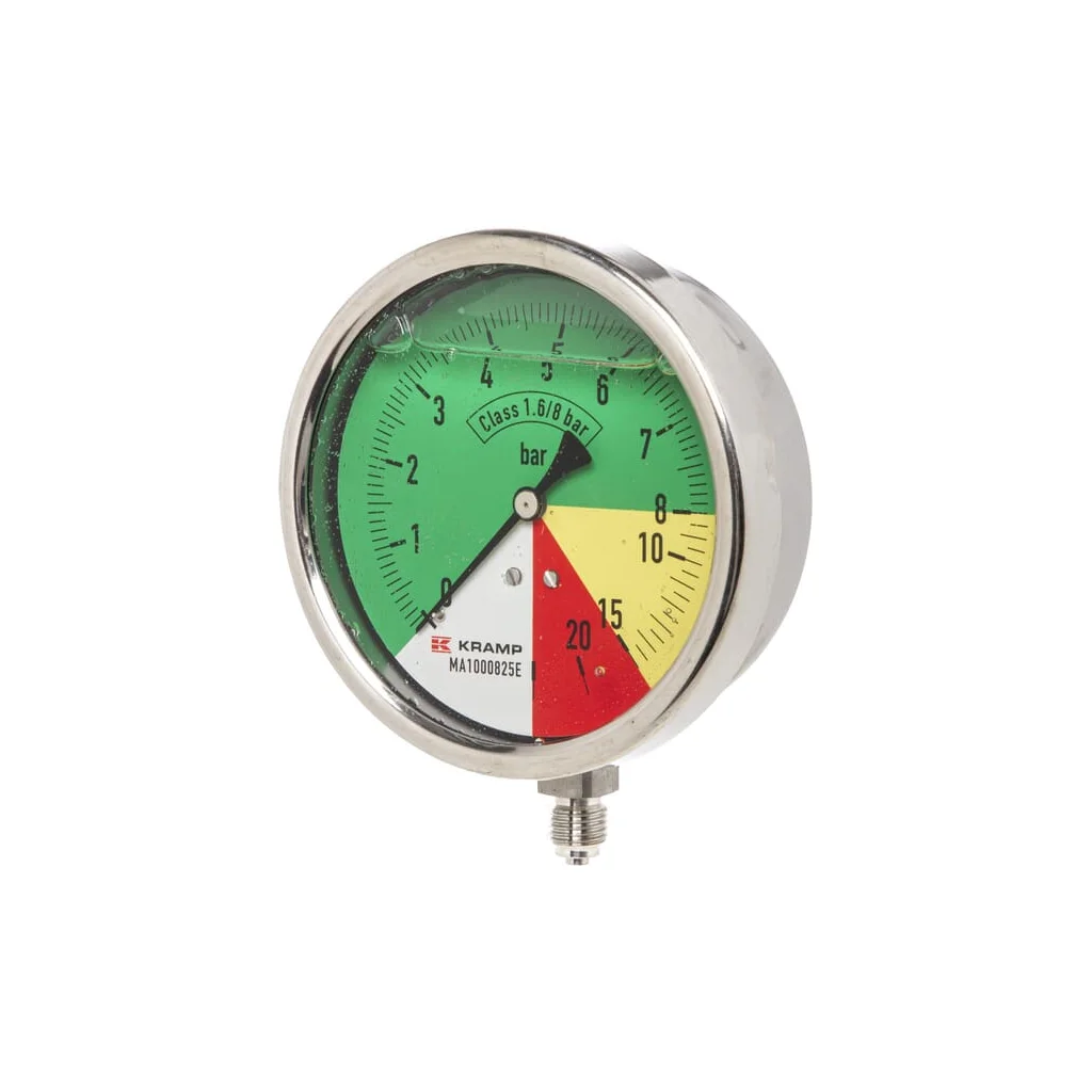 [AMAT2-341520] Manometru diametru 100mm 0-8-15-25 1/4" BSP conexiune inferioară MA1000825E