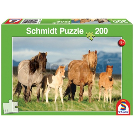 [AMAT3-91266] Puzzle, familie de cai, 200 de piese