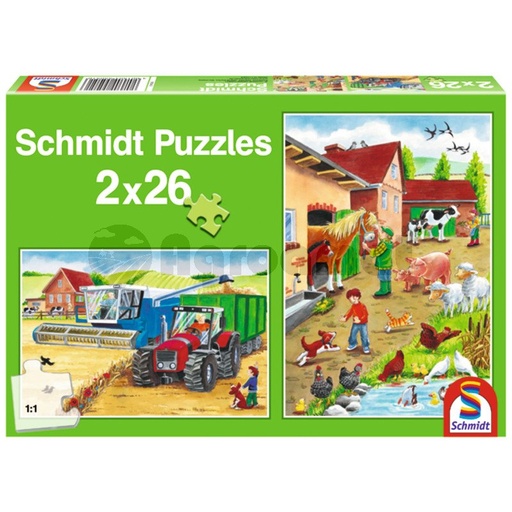 [AMAT3-91268] Puzzle, la ferma, 2 x 26 piese