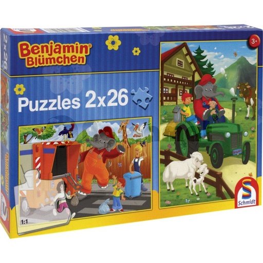 [AMAT3-91283] Puzzle, Benjamin in actiune, 2 x 26 de piese