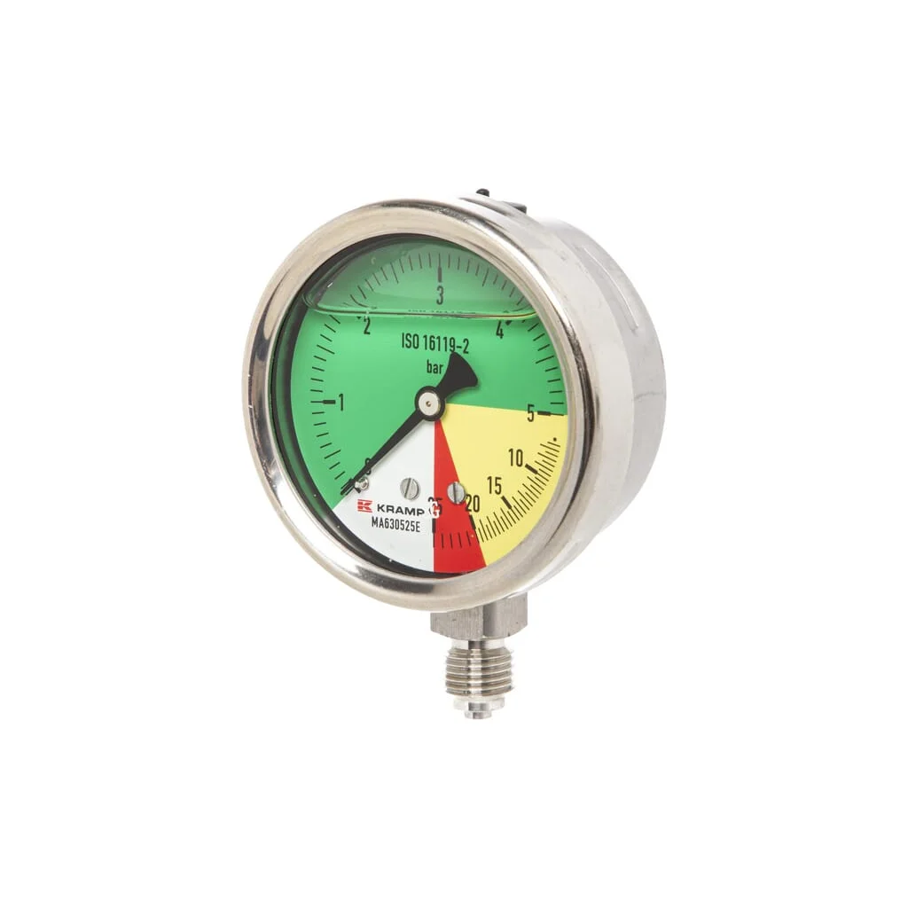 [AMAT2-342075] Manometru diametru 63mm 0-5-20-25 1/4" BSP conexiune inferioară MA630525E