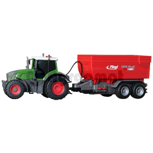 [AMAT3-91596] Tractor cu frictiune, lumina, sunet, remorca Flegl actionata cu ajutorul bateriilor, piese amovibile, lungime: 41 cm