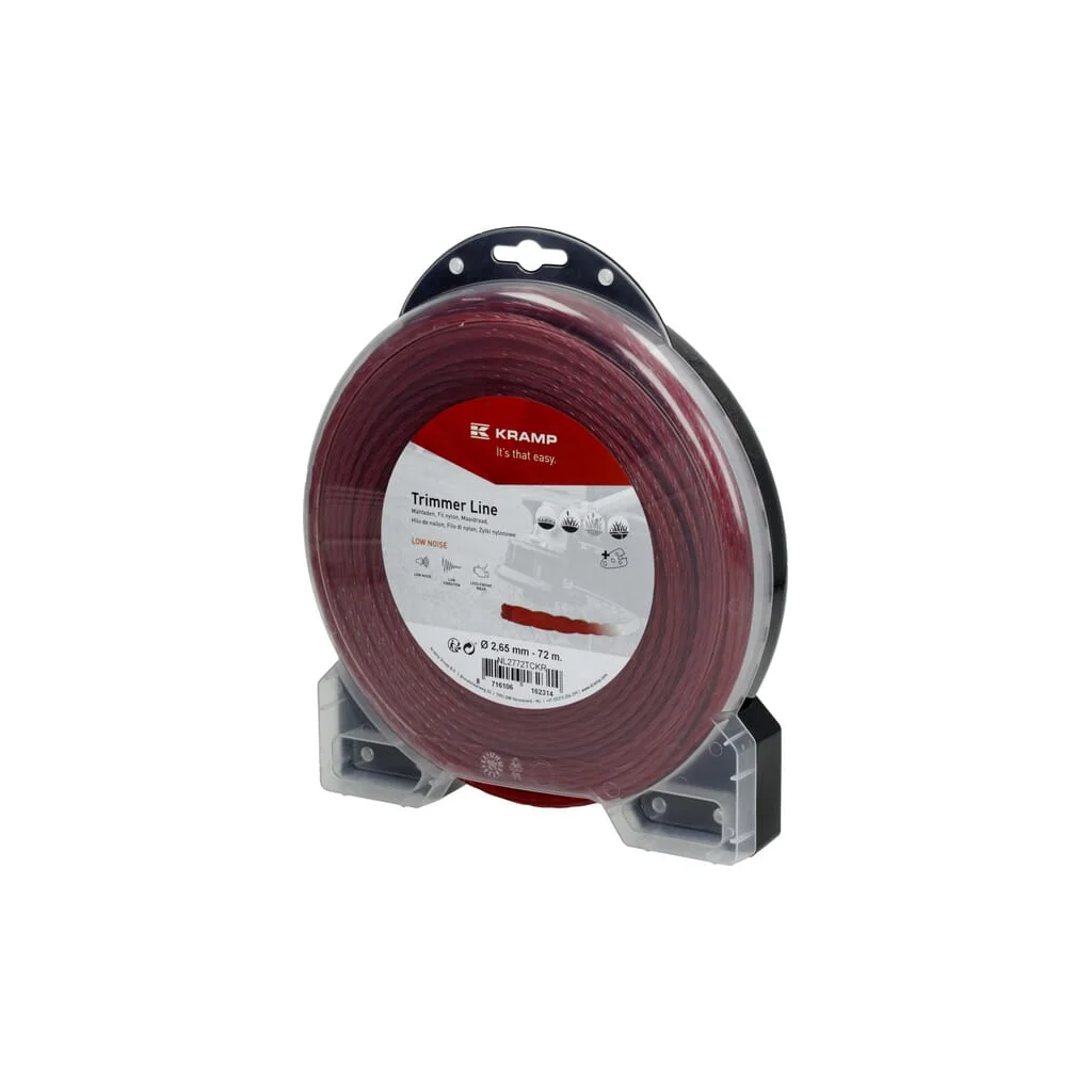 [AMAT2-348423] Fir de tăiere diametru 2,65mm, 72m, răsucit, silențios, roșu, Kramp NL2772TCKR