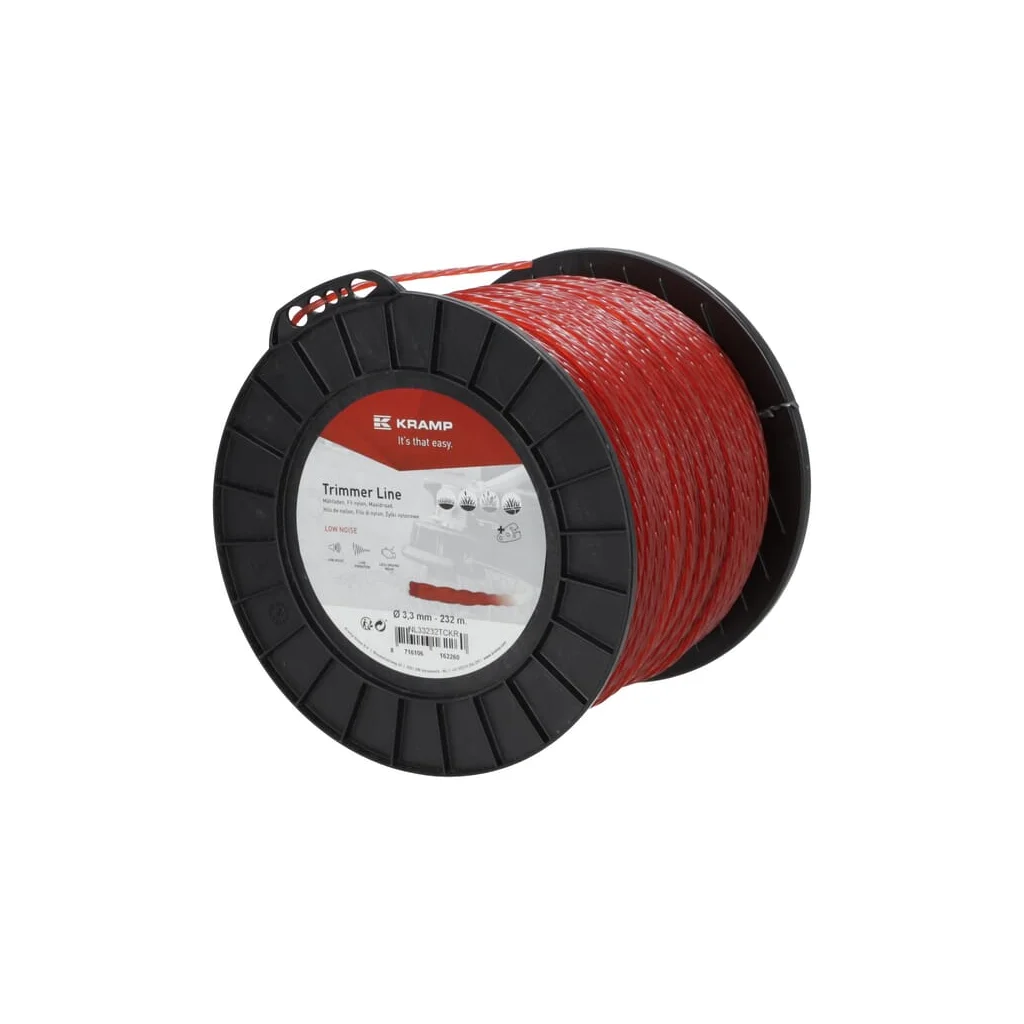 [AMAT2-348546] Fir de tăiere diametru 3,3mm, 232m, răsucit, silențios, roșu, Kramp NL33232TCKR