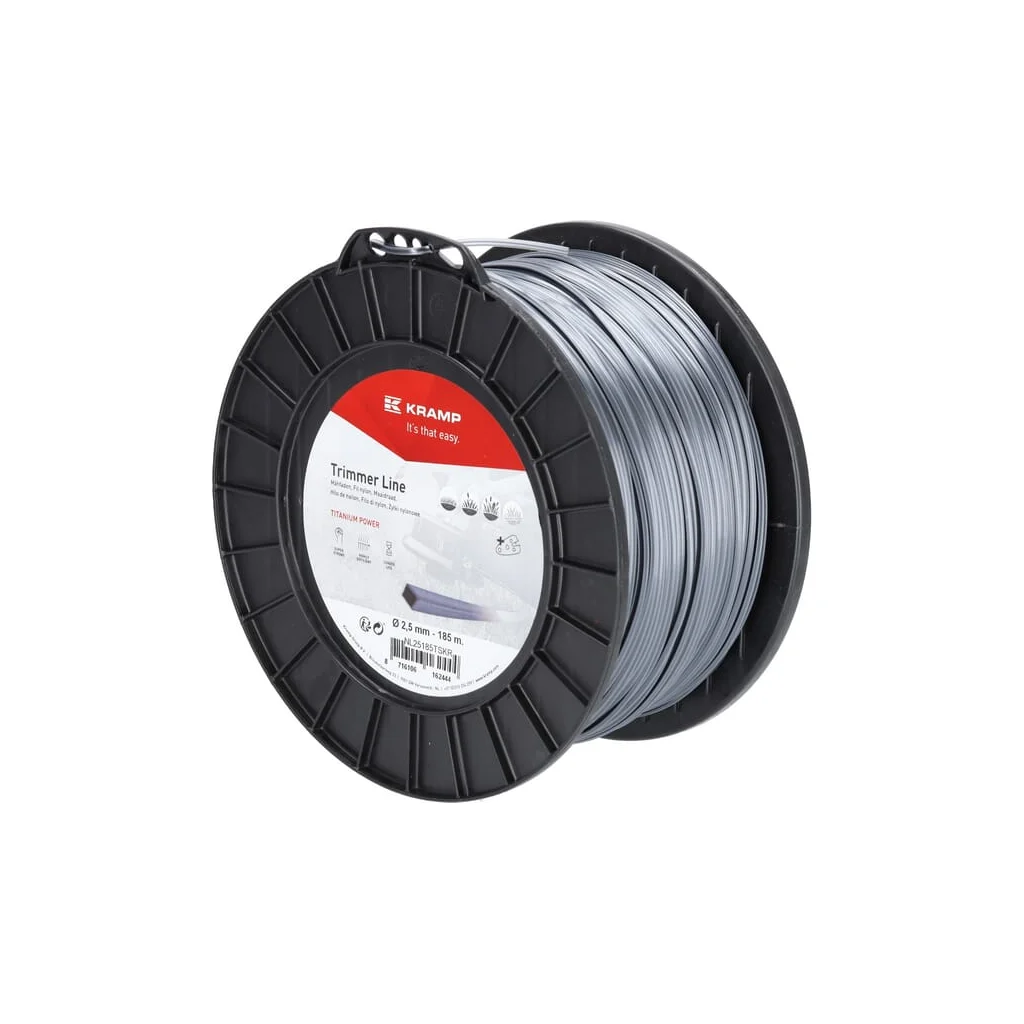 [AMAT2-348770] Fir de tăiere diametru 2,5mm, 185m, pătrat, gri, Titanium Power, Kramp NL25185TSKR