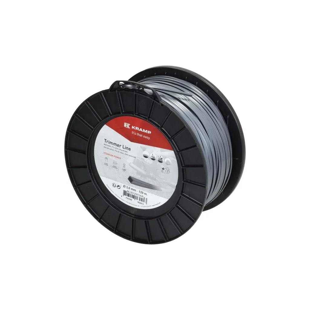 [AMAT2-348898] Fir de tăiere diametru 3mm, 129m, pătrat, gri, Titanium Power, Kramp NL30129TSKR